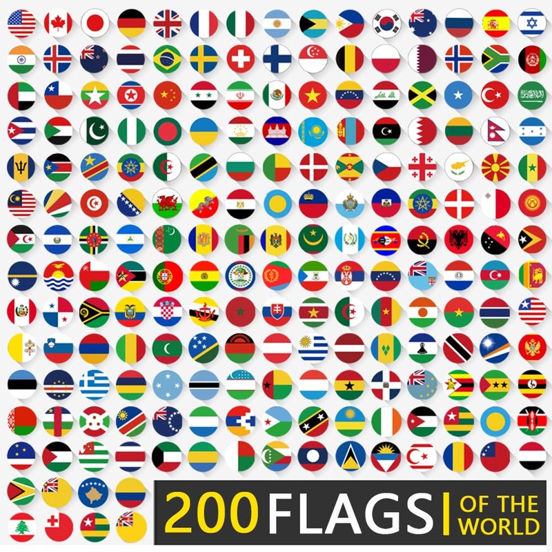 200Pcs Push Pins Creative Fashion Flag Thumb Tacks for Bulletin