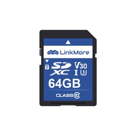 LinkMore Tarjeta SD de 64 GB compatible con cámara, PC, UHS-I, U3, V30, clase 10, velocidad de lectura de hasta 90 MB/s, velocidad de escritura de hasta 50 MB/s