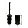 Master Plunger MP500-3TB Heavy Duty Bathroom Toilet Plunger Kit with