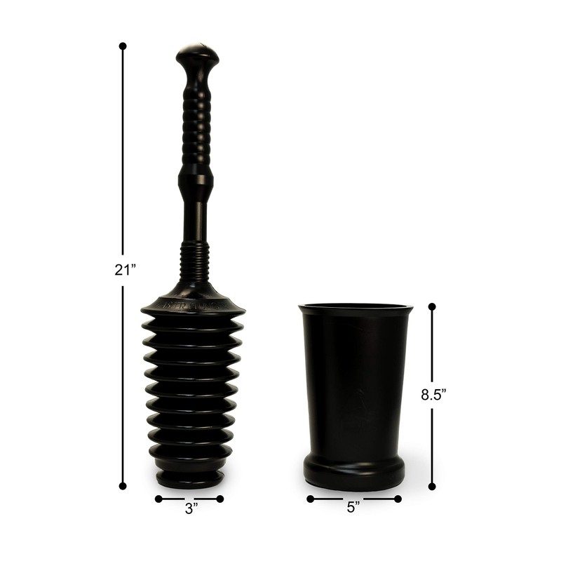 Master Plunger MP500-3TB Heavy Duty Bathroom Toilet Plunger Kit with