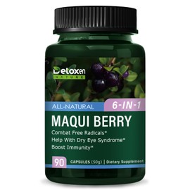 DetoxenNATURE Maiqui Berry Capsules, Herbal Extract Blend for Combat Free Radicals, Help with Dry Eye Syndrome & Boost Immunity. 90Capsules
