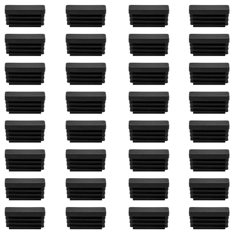 Waziaqoc 32pcs Rectangle Plastic Hole Plugs 1 x 1/2 Inch,