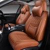 TINRAIYANG Car Seat Covers Front Pair, Breathable Leather Automotive Front