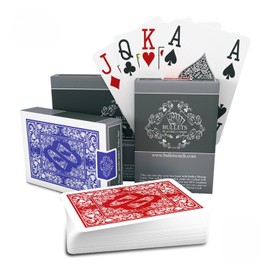 Bullets Playing Cards – Waterproof Playing Cards, 2 Decks with Jumbo Index, Four Pips, & Cut-Card – Smooth Feel – Ideal for Texas Hold’em, Poker Nights, Casino Games, and Play Cards for Adults 2 Decks