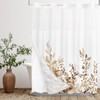 Tititex No Hooks Snap in Liner Tan Eucalyptus Leaves Shower