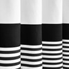 Seasonwood 84 inch Extra Long Shower Curtain Black and White