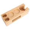 Coffee Tamper Base Multifunction Beech Coffee Distributor Tamping Station Accessories
