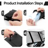Modixun 2Pcs Car Tissue Holder, Soft PU Leather Sun Visor