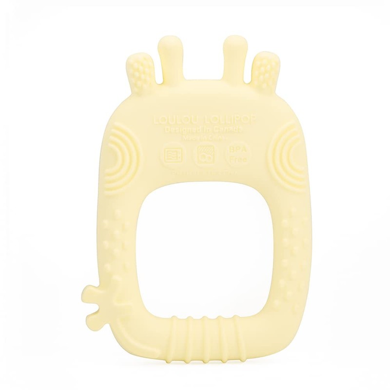 Loulou Lollipop Wild Silicone Baby Teether - Giraffe Yellow