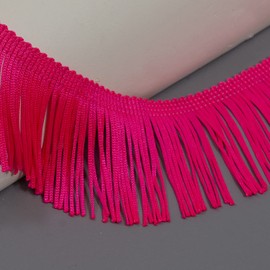 Expo International 5 Yards of 4" Chainette Fringe Trim 5 yd x 4" Neon Pink