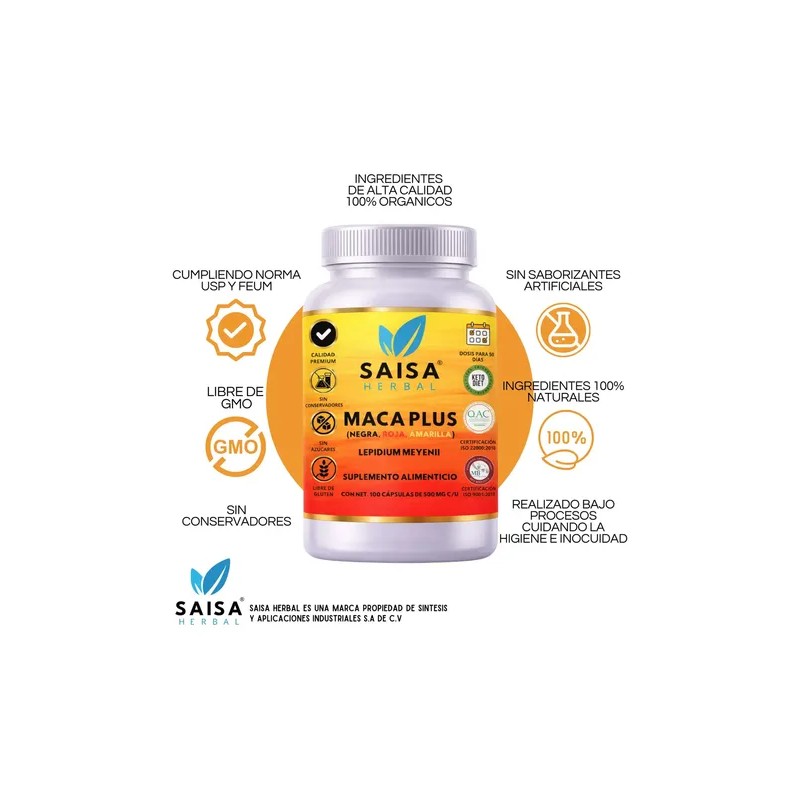 Maca Plus | Maca Negra + Maca Roja + Maca