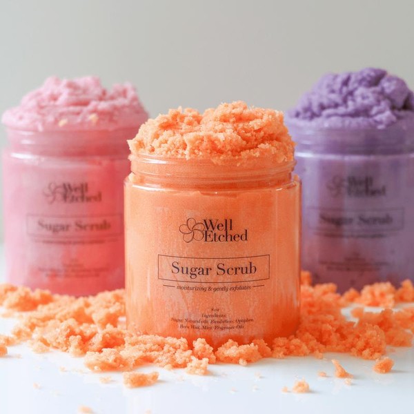 Sugar Scrub┃non-greasy, hydrating, deeply moisturizing, natural exfoliation - SCENT: Cotton