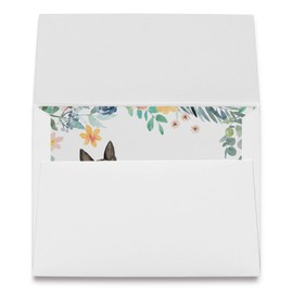 Twigs Paper - Boston Terrier Dog Cards - Set of 12 Blank Cards (5.5 x 4.25 Inch) with 12 Envelopes - 100% EcoFriendly Stationery - Made in USA (1 Design, 12 Cards Total)