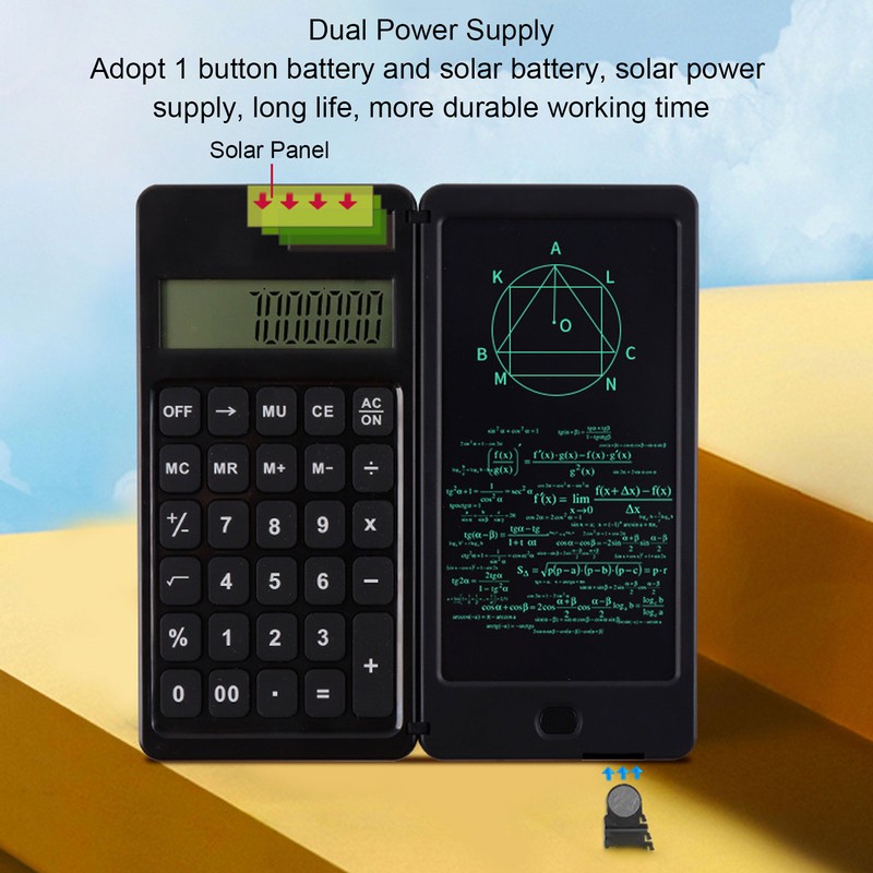 Office Desk Calcultor Solar Powered Multifunctional Pocket Desktop Calculator with