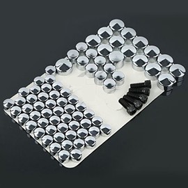 XMT-MOTO Chrome ABS Plastic Bolt Toppers Kit for 2007-2012 Harley FLH FLT Model Bike
