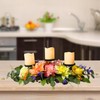 Svndlyn Candle Holders Spring Summer Centerpiece,3 Wick Candle Holder with
