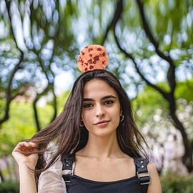 FRCOLOR Plush Cookie Headband for Carnival and Parties, Funny Carnival Headpiece for Girls, Cartoon Design, Party Accessory