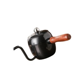 Sleek Black Stainless Steel Gooseneck Pour Over Water Coffee Kettle for Stove Top