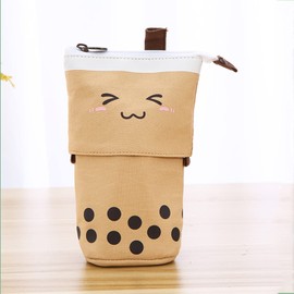 Wohlstand Telescopic pencil holder, pencil case, cartoon pencil case, pencil holder, for storing pens, stationery, erasers, make-up brushes, 1, 1