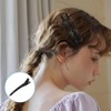 24Pzs Pinzas de Pato, Pinzas Cabello de Metal Resistente, negro