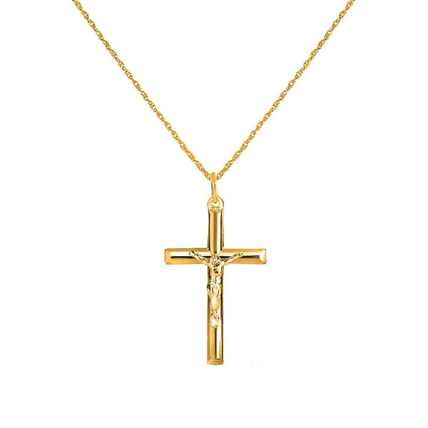 Savlano 925 Sterling Silver Crucifix Jesus Christ Cross Pendant Silver