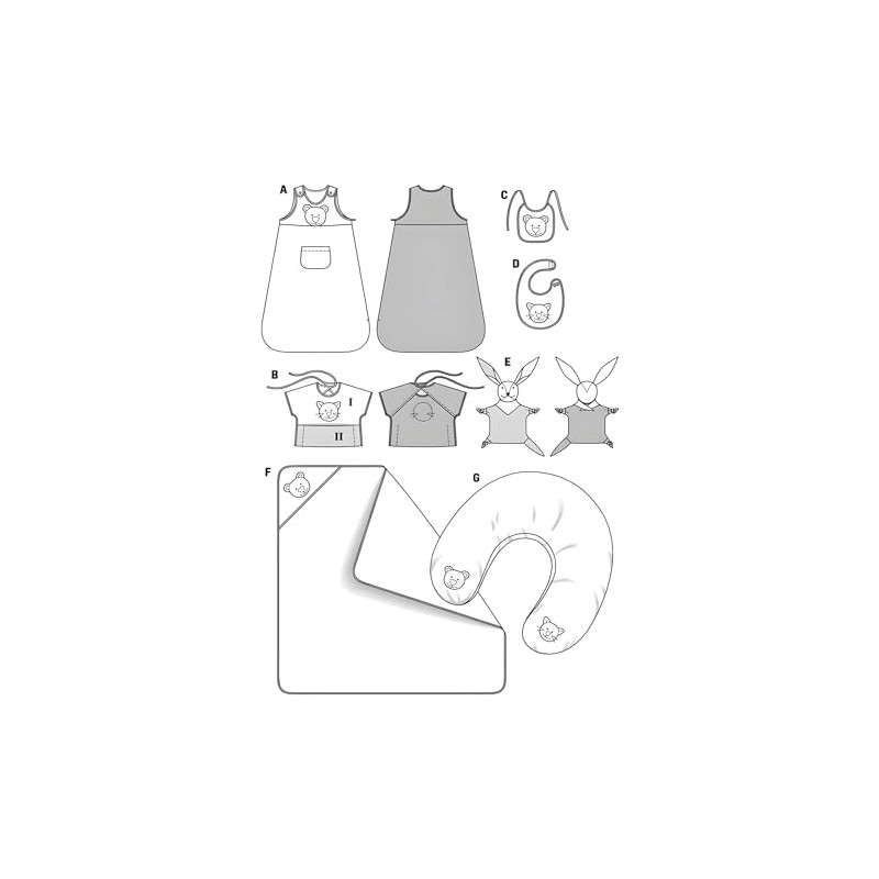 Burda Schnittmuster 9635 - Set di cucito per accessori per