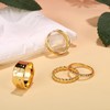 Fansilver Stackable Chunky Gold Rings for Women Non Tarnish Dainty