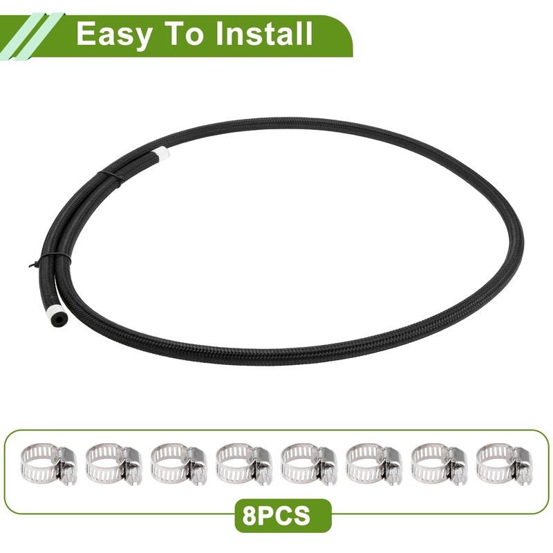 X AUTOHAUX 3/16" Fuel Line Kit 4.49ft Vacuum Hose Automotive