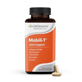 LifeSeasons Mobili-T - Joint Support Supplement - Reduce Inflammation & Aches - Increase Range of Motion - Rebuild Tissue & Cartilage - MSM Chondroitin Collagen Glucosamine & Turmeric - 120 Capsules
