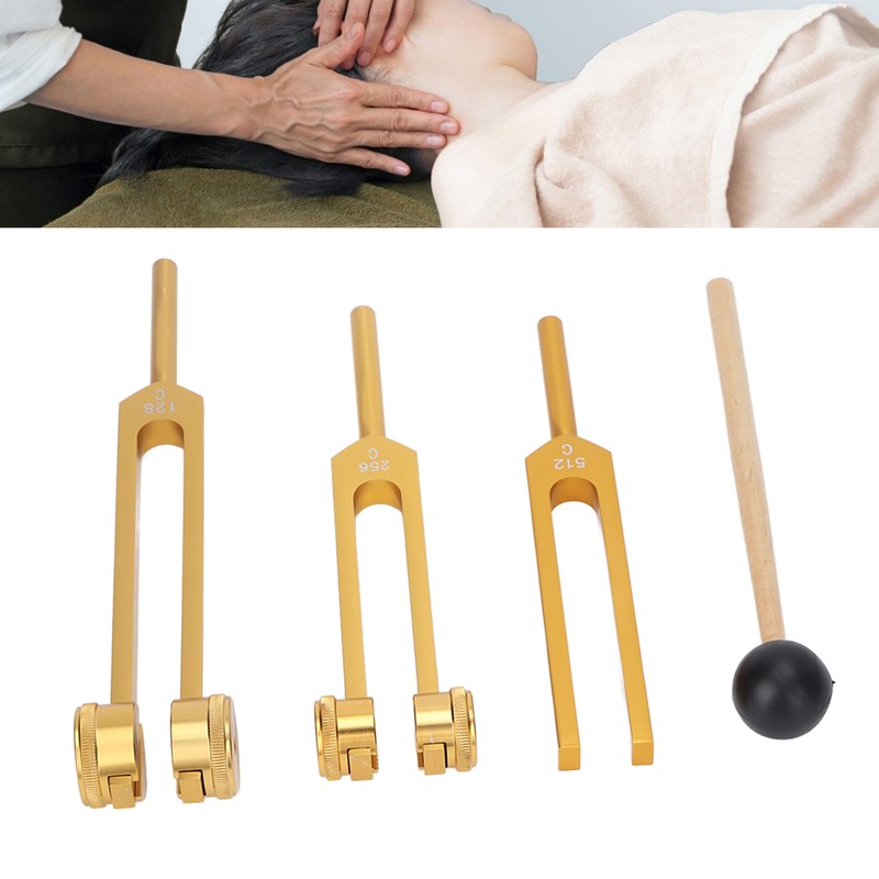 3 Pcs Aluminium Alloy Tuning Fork Set 128 256 512Hz
