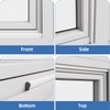 Wedge-Shape Window Weather Stripping Door Frame Seal Strip 2Pcs×196" White,Upgrade