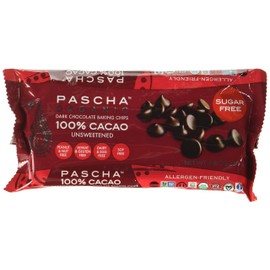 Pascha, Organic Chocolate Chips 100% Cacao Unsweetened, 8.8 Ounce