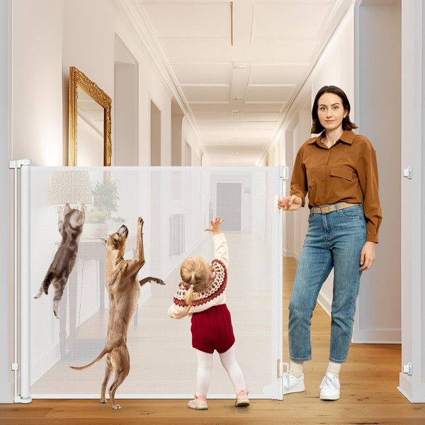 48" Tall Baby Gate Retractable Baby Gate Extra Tall Gates