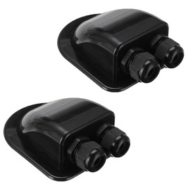 Voarge 2 x Roof Guide, 2-Way Waterproof ABS Motorhome Cable Guide for Solar Satellite Air Conditioning Motorhome Caravan Boat