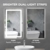 USHOWER 24x36'' LED Bathroom Mirror, Lighted Vanity Mirror, Touch Glass