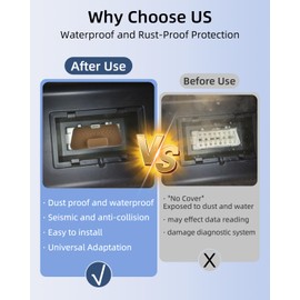 GELRHONR OBD Interface Protector Cover, OBD2 Port Protective Sleeve Cap, Dustproof Waterproof Silicone OBDII Socket for Truck, SUV, RV and All Vehicle, 5 Pack