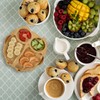 Relaxdays Bamboo Baby Plate with Suction Cup Owl Design, Non-Slip,