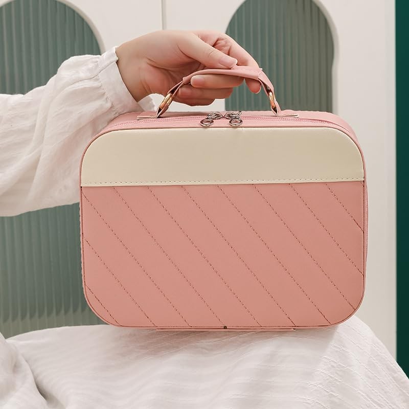 ZONADA Elegant PU Makeup Case with Ample Storage and Waterproof