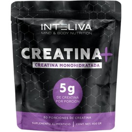 Creatina Monohidratada Inteliva 5g – 80 porciones sin sabor, absorción premium