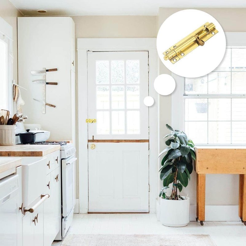 TERF Polished Brass Barrel Slide Lock 63mm [2.5''] Door Latch