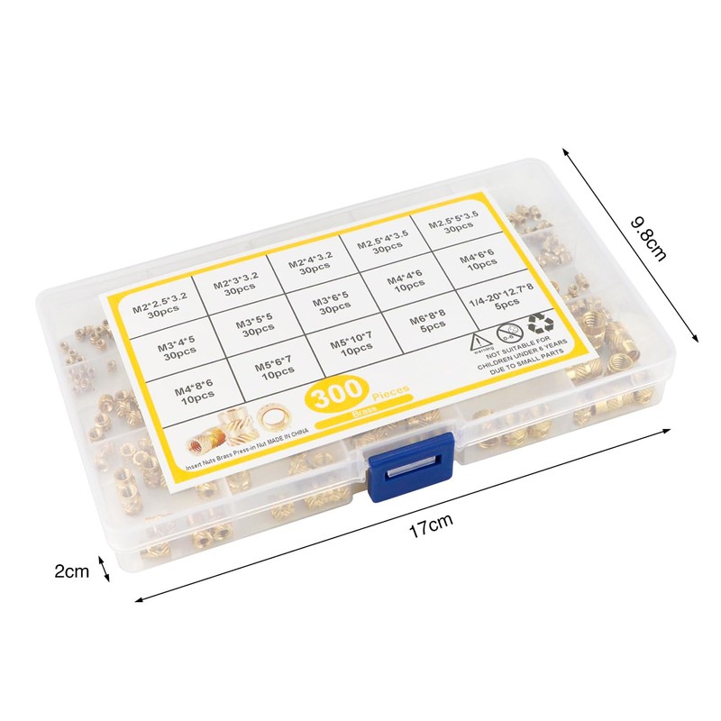 Threaded Insert and Soldering Iron Melting Aid Set, with 300