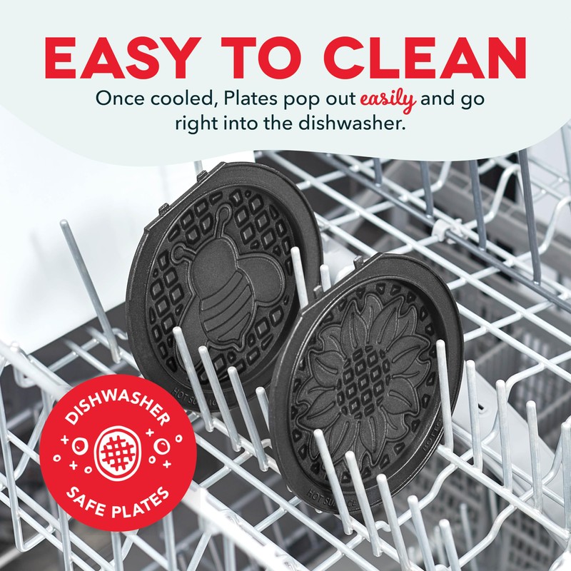 DASH Multimaker Mini System Two 4” Nonstick Removable Waffle Plates