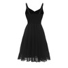 Dressever Summer Cocktail Dress V-Neck Adjustable Spaghetti Strap Chiffon Sundress