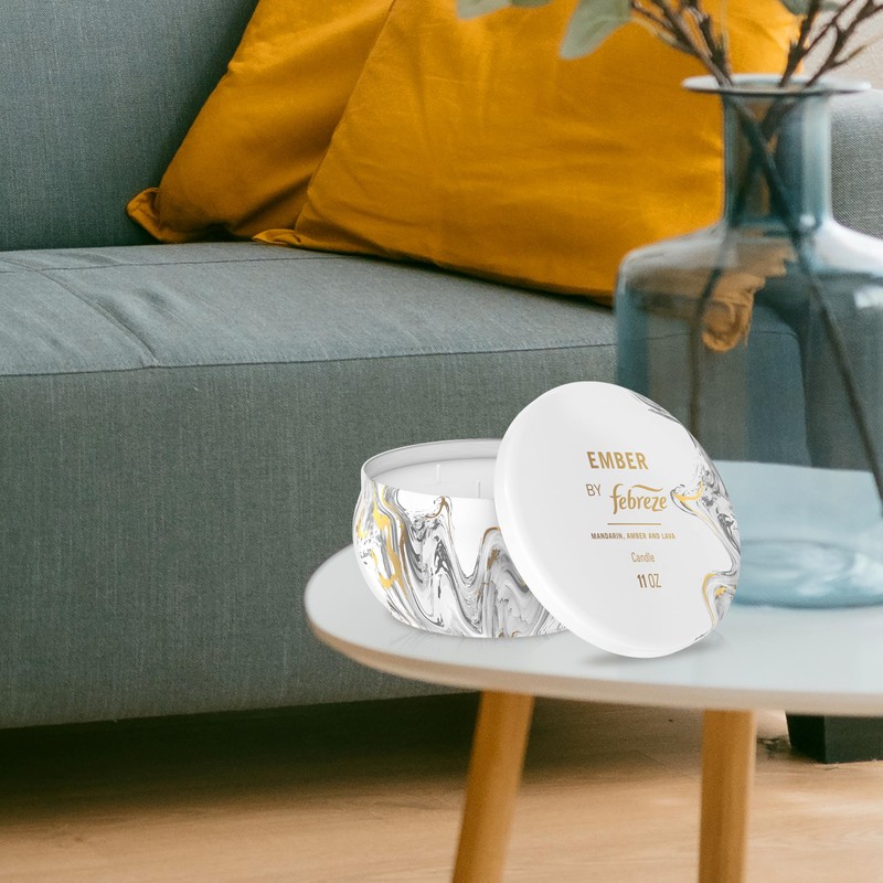 Febreze Scented Candle, Ember Scent, 11 oz 4 Wick Candle,