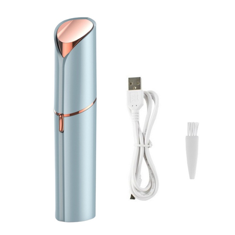 Electric Facial Hair Remover Women Lipstick Shaped Portable USB Charging