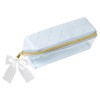 Kamiojapan 225381 Pencil Case, Turn-Open Pen Case, Quilted Pearl