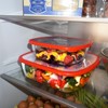 CGNWEEPS 9×9in Square Glass Baking Dish with lid, 2.6QT Deep