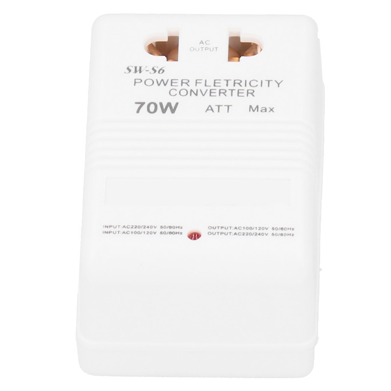 70W Power Converter to Dual Channel Transformer Adapter for Travel