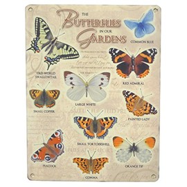 signs-unique Butterflies In Our Garden Small Steel Sign 200mm x 150mm (og)