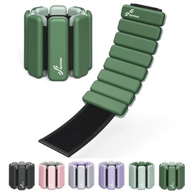 Sportneer Wrist & Ankle Weights - 1 Pair (1lb/2lb Each) | Adjustable Wearable Weights Silicone Wrist Bangles for Women | Yoga, Dance, Barre, Pilates, Zumba, Swimming, Cardio, Aerobics, Gym